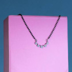 Sparkle Squares Silver Mangalsutra